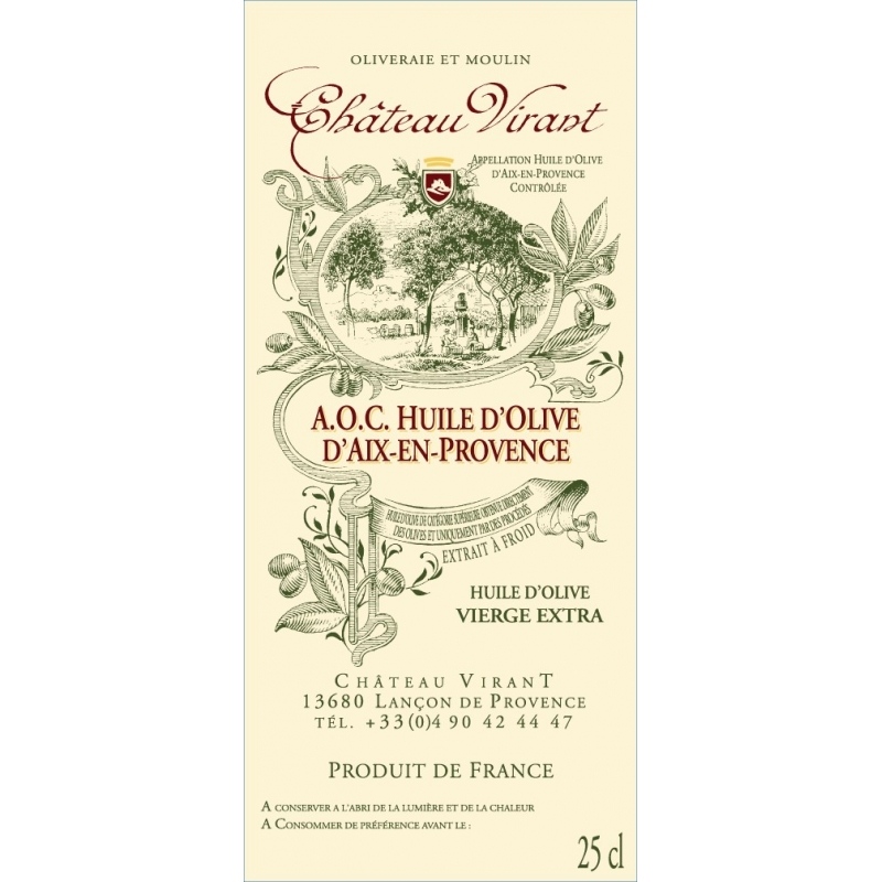 Provence AOP -oliiviöljy, Chateau Virant, 500 ml - Bild 2