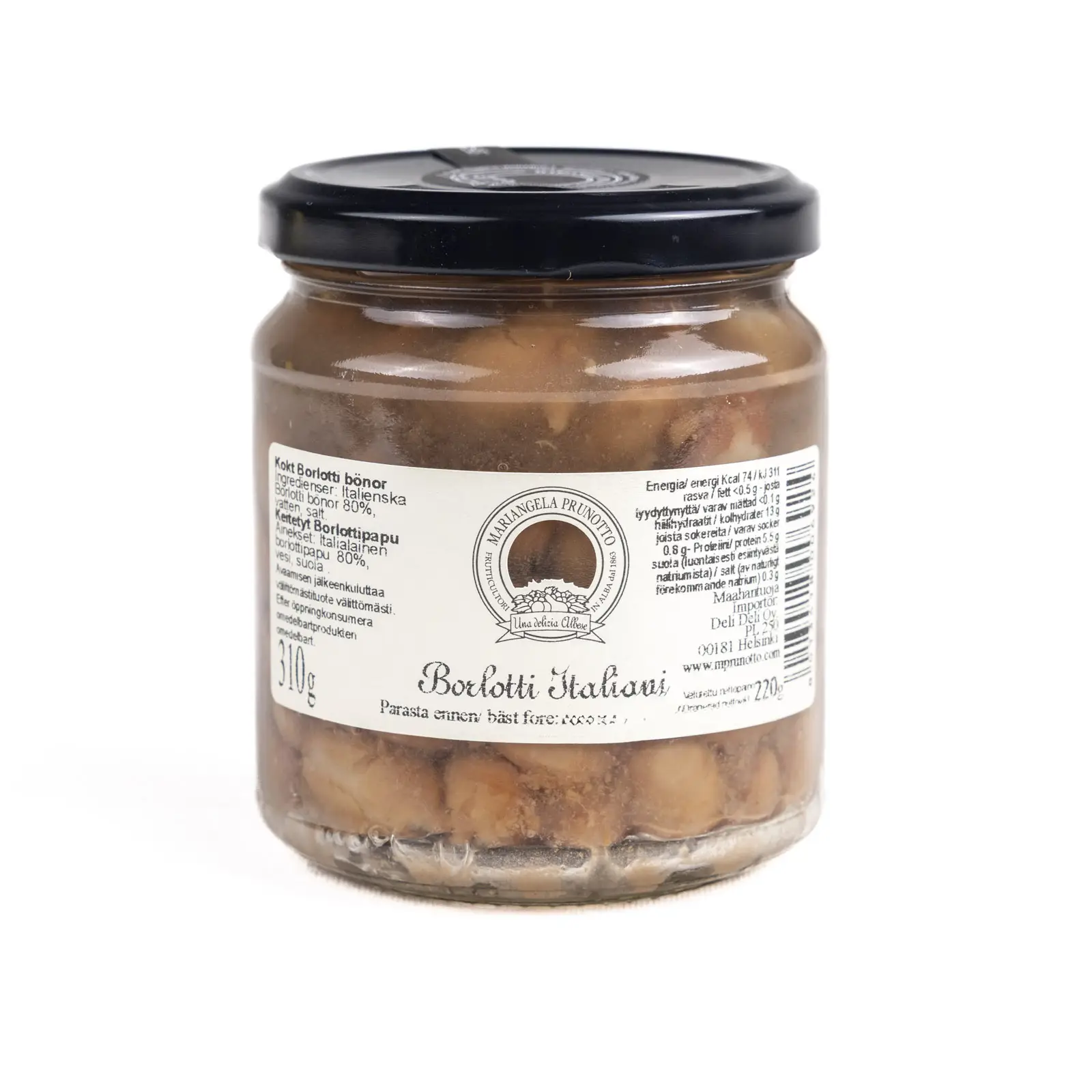Italian cooked borlotti beans 310g