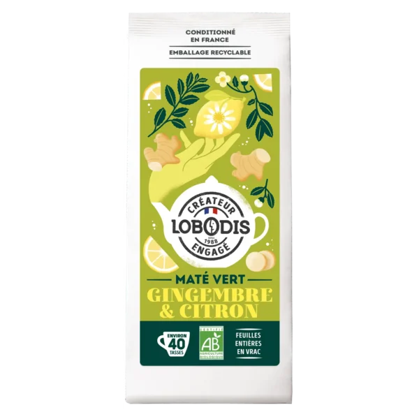ekologiskt mate-te citron ingefära 70g