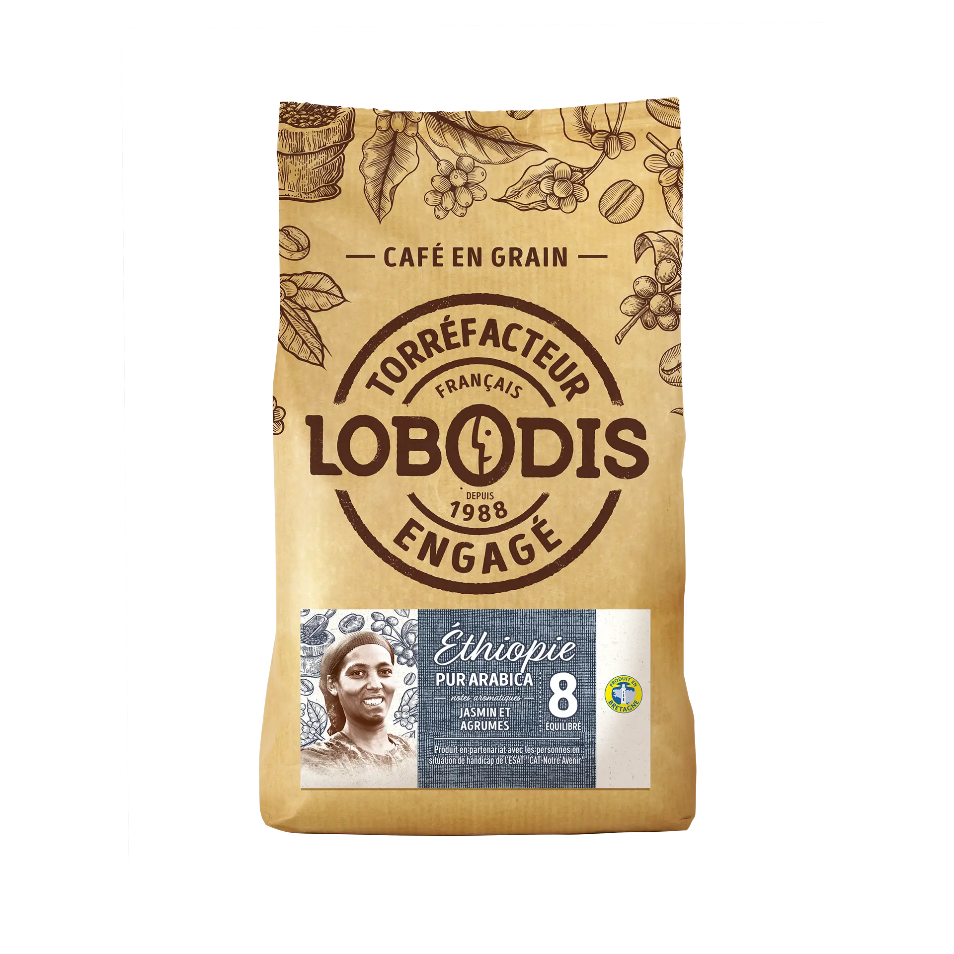 moka ethiopie coffee beans pure origine 500 g