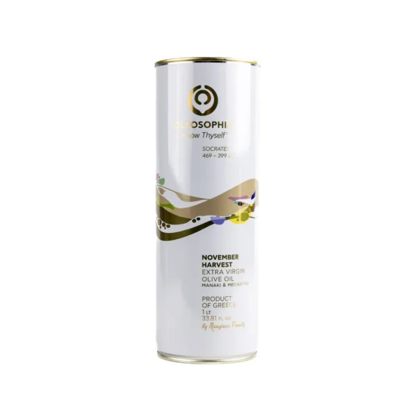 Oleosophia extra virgin oliiviöljy November harvest 1000 ml kanisteri