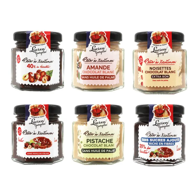 choklad- och jordnötssnacks i miniburk, 6 x 47 g
