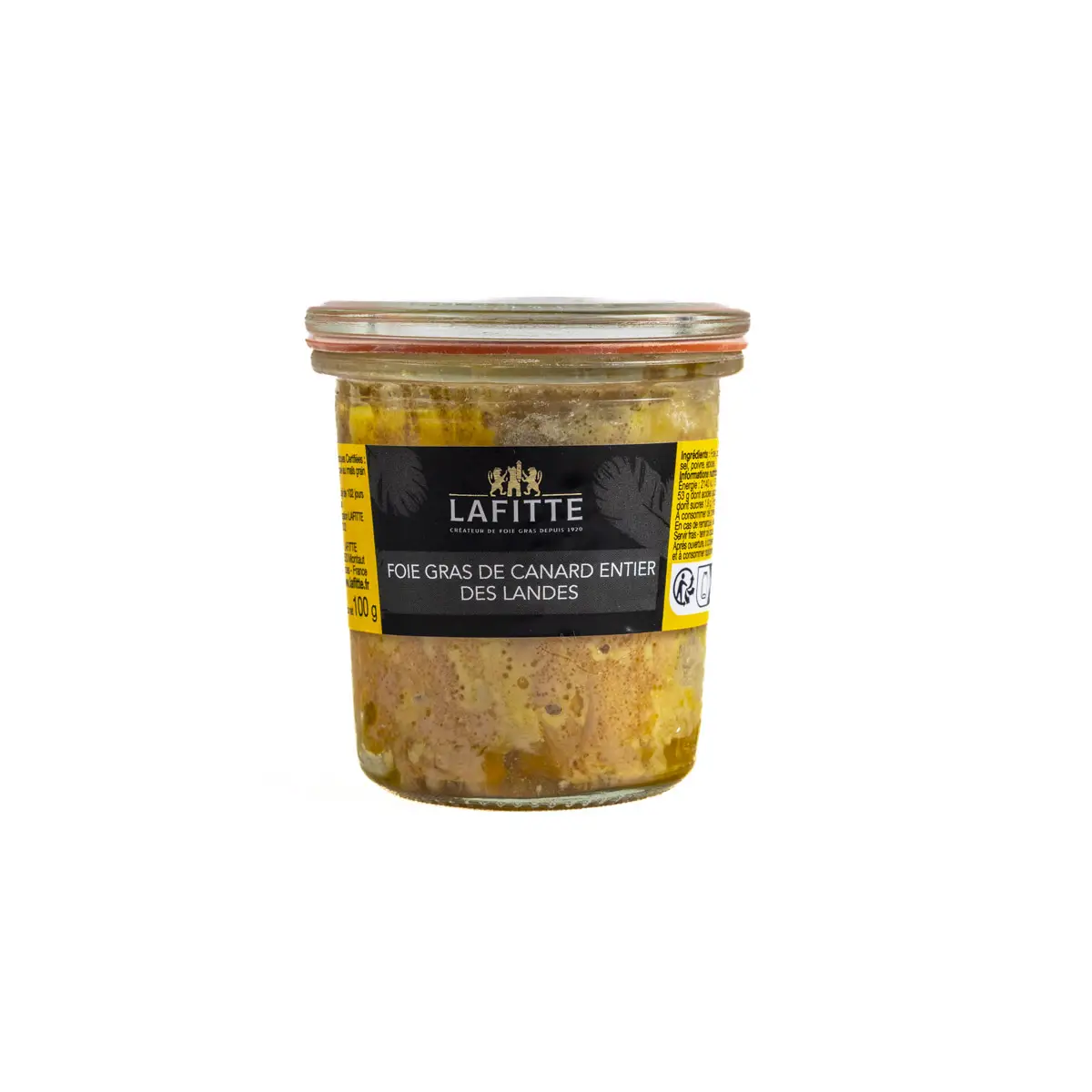 Kokonainen ankanmaksa Ranska Landes 100g weck