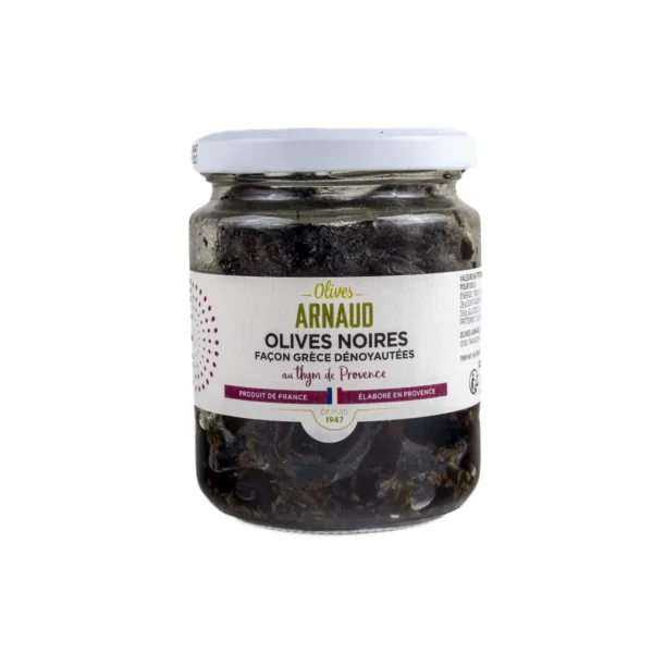 Olives - Black stoneless 130g flavored with thyme