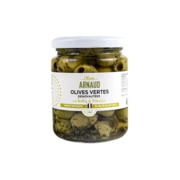 Olives - stoneless green 130g seasoned with Provencal herbs