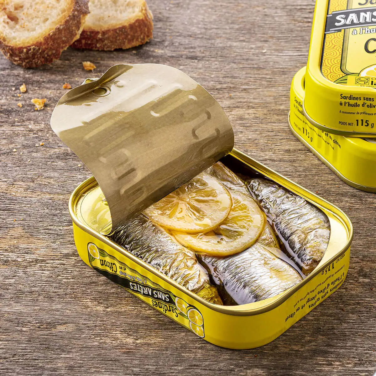 benfria sardiner i olivolja kryddade med citron 115 g 2